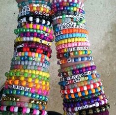 Scene Bracelets, Pulseras Kandi, Pony Bead Bracelets, Kandi Cuff