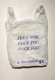 👍 Favorite Words, Plastic Bag, Photo Sharing, Typography, Writing, Wall, Blue, White, Design