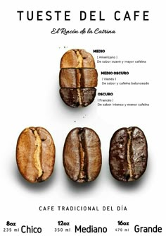 an advertisement for coffee beans with the words,'cafe traditional deliciaa '