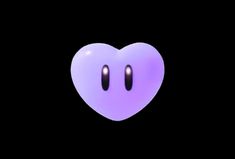 a purple heart shaped object with two eyes