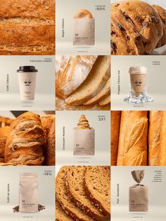 breads and pastries are displayed in an advertisement for the bakery's newest product