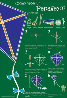 a poster with instructions to make a kite