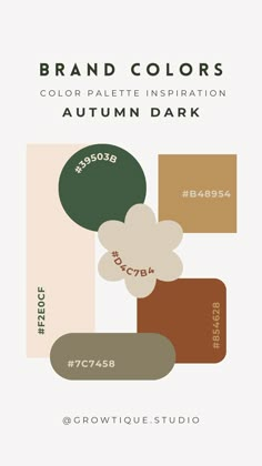 the color palette for autumn dark