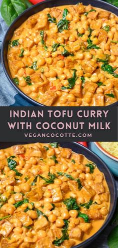 Indian Tofu Curry with Coconut Milk Indian Tofu, Curry With Coconut Milk, Homestead Recipes, Curry Recipes Vegetarian, Pudding Chia, Tofu Curry