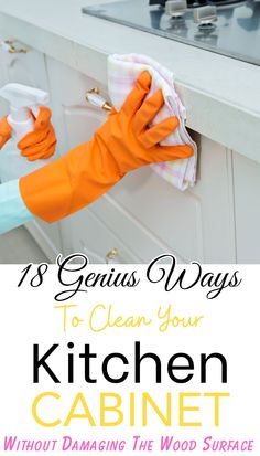 Keep your wooden kitchen cabinets looking their best with these 18 genius cleaning methods. From removing stubborn grease to restoring shine, these tips are safe and effective for maintaining the beauty of your cabinets. Visit the blog for easy, step-by-step solutions to keep your cabinets spotless and damage-free! Cleaning Wooden Cabinets, Cabinet Cleaner, Diy Vinegar, Baking Soda Cleaner, Cleaning The Kitchen, Baking Soda On Carpet, Lily Ann Cabinets, Cleaning Cabinets, Clean Kitchen Cabinets