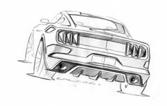 a drawing of the front end of a car