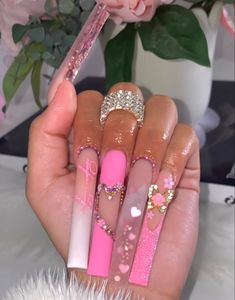 Beige Nails Design, Long Square Nails, Nursery Closet, Beige Nails, Nail Designs Valentines, Nail Stuff