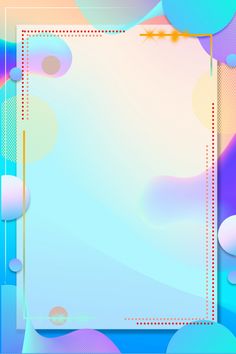 an abstract blue and pink background with circles, dots and lines in the shape of rectangles