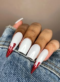 Vampire Nails, Horror Nails, Halloween Nail Designs, Beauty Nail, Dope Nails