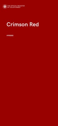 the cover of crimson red is shown