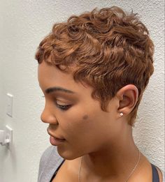 Pixie Cuts For Black Women, Black Pixie Haircut, Brown Pixie Cut, Short Natural Curly Hair, Natural Hair Short, Hair Short Cuts