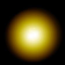 an image of a bright yellow light in the night sky, taken from earth's orbit