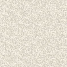 a white and beige wallpaper with small leaves on the top, in an ornate pattern