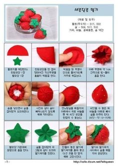 instructions on how to make strawberrys with fondant icing in the shape of stars