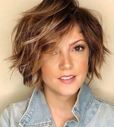 Short Hairstyle For Middle Age, Sassy Shaggy Haircuts, Copper Layered Bob, Women Long Pixie Haircut, Short Layered Textured Hair, Brianna Cisneros Hair, Does Short Hair Make You Look Fatter, Short And Shaggy Hairstyles, Layered Bob Chin Length