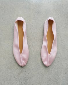 Wax Apple Theater Shoe in Pink Satin Apple Founder, Satin Ballet Flats, A Girl Like Me, Orange Satin, Socks And Heels, Ballet Slippers, Shoes Socks, Slingback Heel, Bags And Shoes