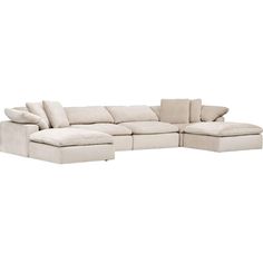 Mateo 6 Piece Modular Sectional, Romo Linen - Modern Furniture - Sectionals - High Fashion Home Modular Sofa Living Room, U Couch, Sectional Sofa Comfy, Sofa Comfy, Comfortable Sectional, Large Families, Modular Sectional Sofa, Modern Sectional, Linen Upholstery