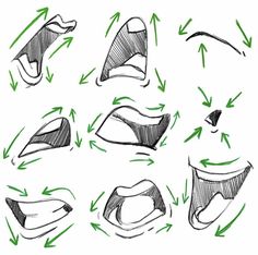 how to draw the nose and mouth