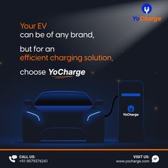 an advertisement for the vochage ev charging station