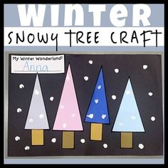 winter snow tree craft for kids to make