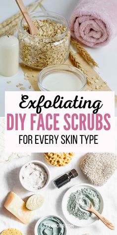 Diy Skin Exfoliator Face, Diy Face Scrub For Sensitive Skin, Diy Facial Exfoliating Scrub, Exfoliating Face Scrub Diy, Diy Hydrating Face Mask, Face Mask For Oily Skin