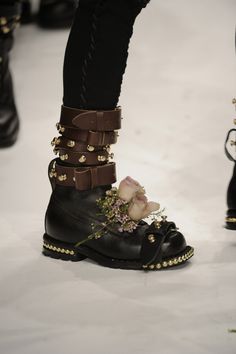 J. W. Anderson FW2010 Floral Boots, Pnina Tornai, J W Anderson, Jw Anderson, Shoe Fits, Character Outfits, Golden Goose, Work Boots, Sock Shoes