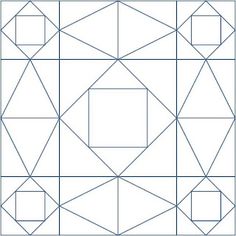 a square and rectangle pattern with four squares in the middle, all on one side