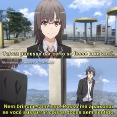 an anime scene with the caption in spanish