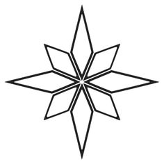 a black and white snowflake on a white background