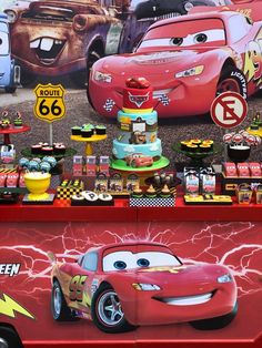 cars birthday party food and decorations