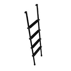 a black ladder is shown against a white background