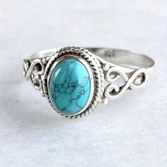 Blue Turquoise Inlaid Ring Silver Tone Metal Size 8 Boho Native Fashion Stone Brand New In Original Package No Tags Attached Great Gift Silver Tone Metal Faux Turquoise Stone Lines/Vein Pattern In Stone May Vary From Ring To Ring **Check Out My Other Items..Bundle & Save $$ On Shipping** (6g71) Tags Home, Country ,Collectable, Vintage, Figurine ,Office, Boho, Hippie, Stylish, Gift, Fashion, Surfer, Vacation, Beach, Unisex, Vegan, Minimalist, Western, Southwest, Native American, Mid Century, Retr Turquoise Rings Western, Vintage Silver Turquoise Ring As Gift, Vintage Silver Turquoise Ring Collectible, Bohemian Silver Turquoise Ring Hallmarked, Minimalist Western, Vintage Silver Turquoise Collectible Ring, Office Boho, Teal Rings, Vegan Minimalist