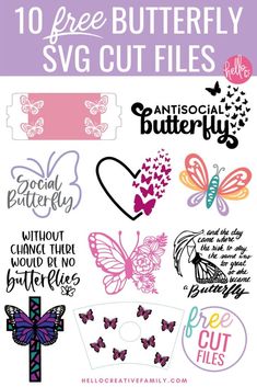 the 10 free butterfly svg cut files