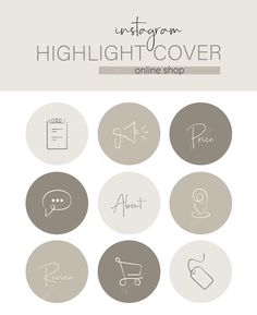 six different types of logos with the words, highlight cover and other things in them