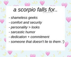 a scorpio falls for shameless geeks comfort and security personality looks sarcastic