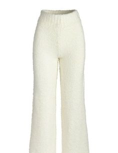 SKIMS COZY KNIT PANT 2X/ 3X color: BONE Perfect for lounging in style, this warm and cozy knit pant is designed from a breathable and stretchy boucle yarn that is supremely comfortable and ultra-flattering. Pairs well with other Cozy items as alounge set. Cozy Cotton Pants With Soft Texture, Comfortable White Bottoms With Soft Texture, Cozy Cotton Wide-leg Bottoms, Cozy Knit Bottoms With Elastic Waistband, Trendy Knit Bottoms For Loungewear, Snug Comfortable Bottoms For Fall, Casual White Bottoms With Soft Texture, Knit Trousers For Loungewear, Casual Knit High-waisted Pants