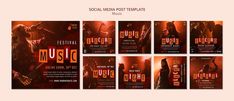 social media post template for music festival