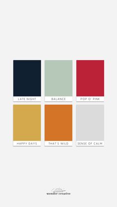 the color scheme for an interior design project, with different colors and font on it