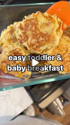 an easy toddler and baby breakfast is shown in this advert for the internet