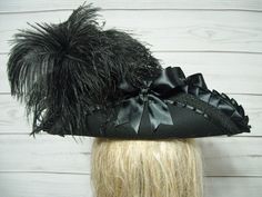 Black Pirate Hat Womans Black Tricorn Hat Renaissance Hat Halloween Pirate Hat Gasparilla Pirate Hat Steampunk Hat Jack Sparrow 22.5 Inside - Etsy Black Hats For Carnival Themed Events, Tricorn Hat, Black Pirate, Pirate Hat, Steampunk Hat, Pirate Hats, Jack Sparrow, Costume Hats, Headpiece