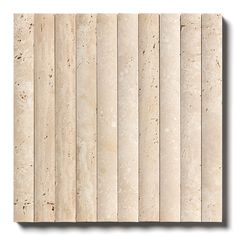 an image of a wall made out of beige marbles and wood planks on a white background