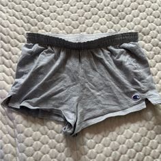 Nwot! Grey Sweat Shorts! So Cute And Comfy! Size Large But Honestly Can Fit Either Small Or Medium As Well! Great Condition! Black Spandex Shorts, Grey Sweat Shorts, Champion Sweats, Grey Sweats, Champion Shorts, Tennis Skort, Spandex Shorts, Plus Size Shorts, Sweat Shorts