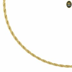 Solid 14KT Yellow Gold Textured Twisted Necklace Chain Size 18 Inches Mens Women #Chain Twisted Necklace, Women Chain, Gold Texture, Box Chain, Chains Necklace, Gold Chains