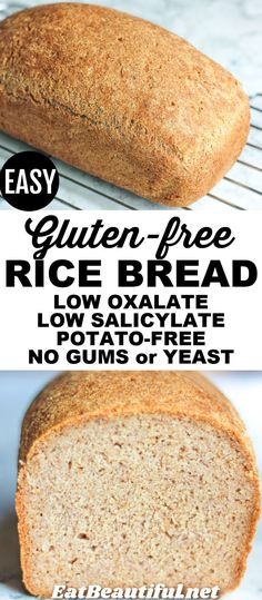 Low Oxalate Recipes, Diet Bread, Gluten Free Sandwich Bread, Yeast Free Breads, Best Gluten Free Bread, Low Oxalate, Gluten Free Yeast Free