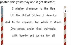 an american flag with the words, i wrote this yesterday and it got deleted