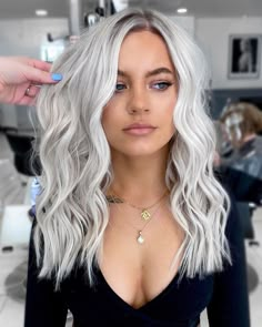 Blond Balayage, Silver Hair Color, Hair Done, Platinum Hair, Hair Color Purple