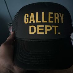 Lightly Worn Gallery Dept Trucker Hat. Brought From Gallery Website. Gallery Dept Hat, Gallery Dept, Gallery Website, Trucker Hat, Man Shop, Bring It On, Hats, Color, Black