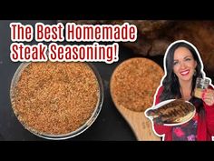 the best homemade steak seasoning recipe is in this photo and it's easy to make