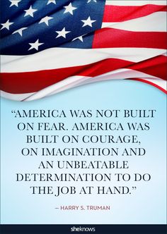 an american flag with the quote america was not built on fear, america was built on courage