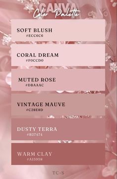 the names of different types of lipsticks in pink and white colors, with text that reads